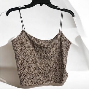 Large cheetah-print tank top